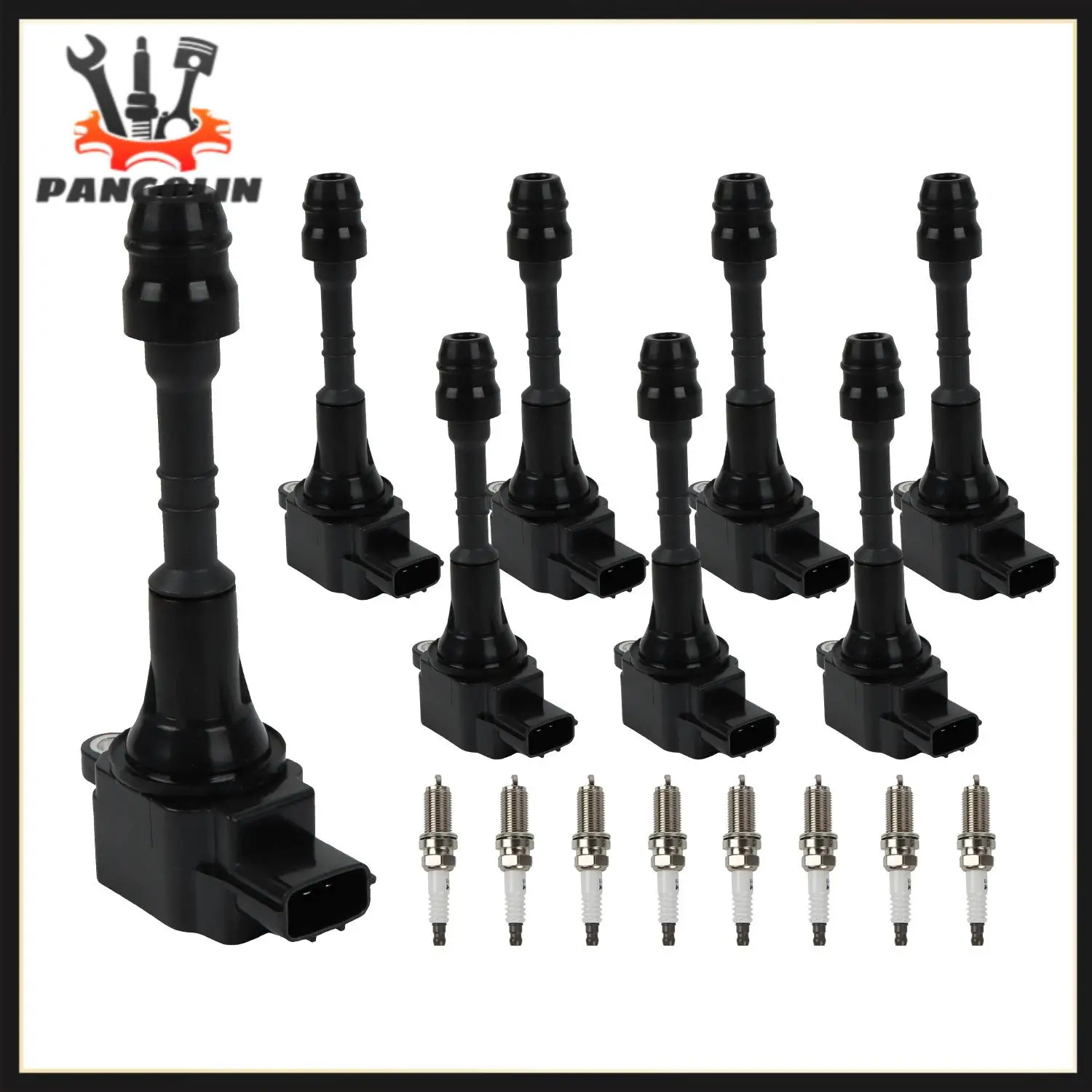 

8pcs Ignition Coils+8pcs Iridium Spark Plugs For 04-07 Nissan Armada Titan Infiniti 5.6L UF510 Ignition System Coil Wear Part