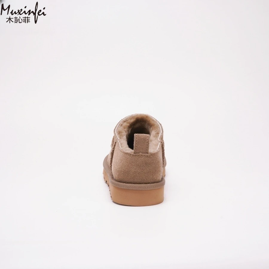 2025 Winter New Women's Fashionable Comfortable Casual Classic Mini Sheepskin Wool Integrated Snow Boots Short Cotton Shoes