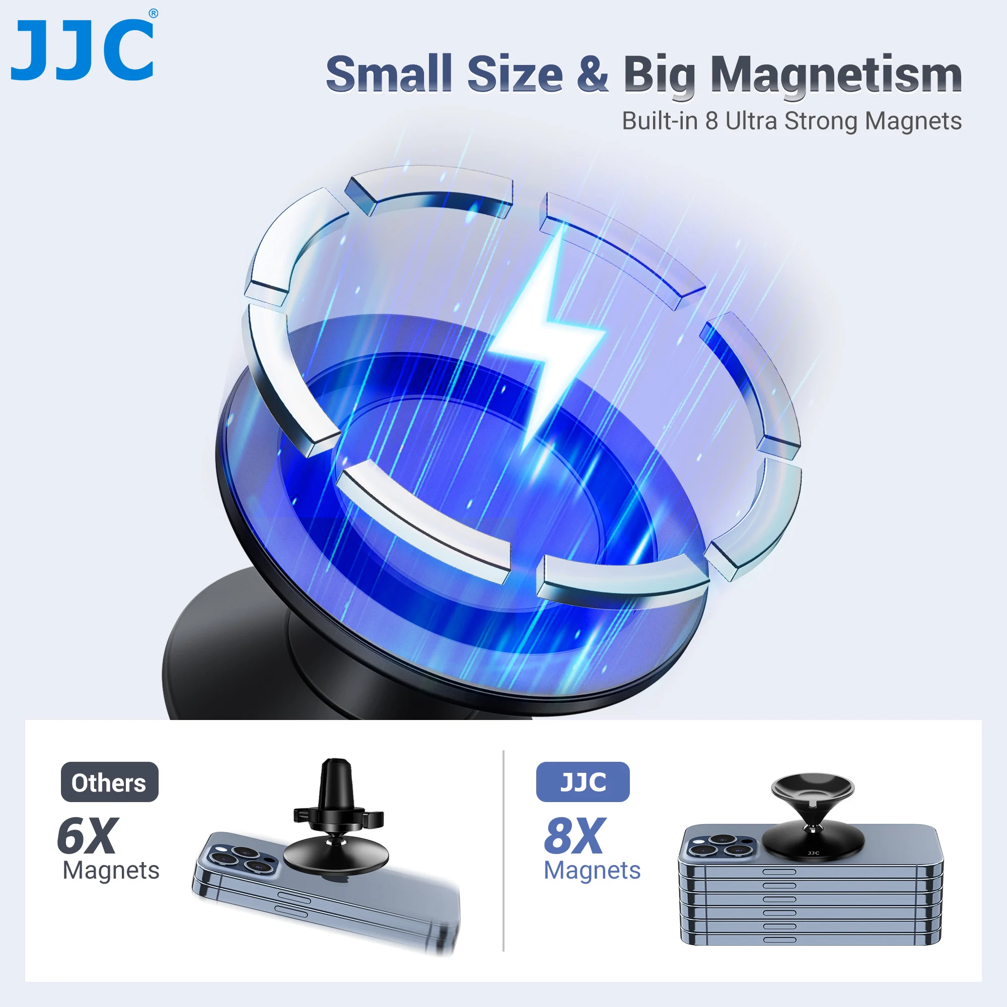 Держатель JJC Магнитный на присоске для iPhone 16 15 14 13 12 Pro Max