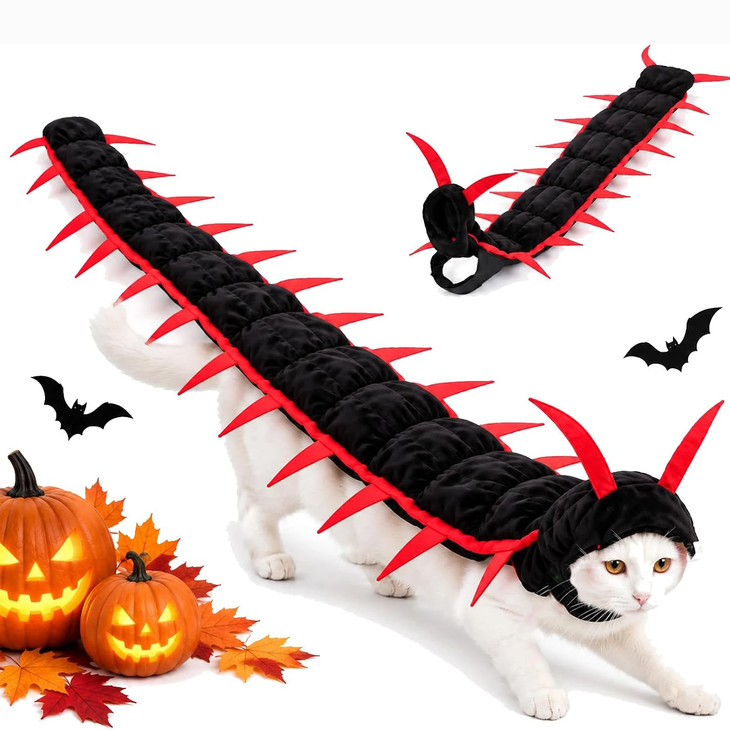 Centipede Cat Costume Halloween Pet Cosplay Outfit for Cats Adjustable Closure Design Skin-Friendly Pet Cosplay Costumes