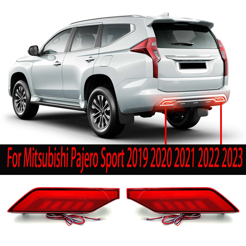 

Пара отражателей заднего бампера для Mitsubishi Pajero Sport 2019 2020 2021 2022 2023, задний фонарьA