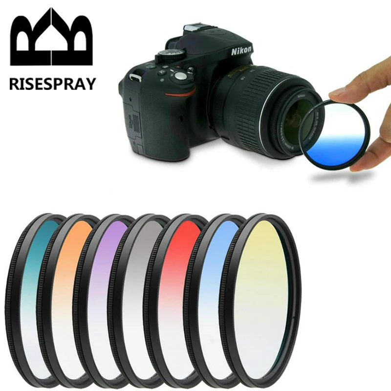 Imagem -06 - Elevar-ajustável Gradual e Full Color Filtro Circular Grupo Bolsas Filtrantes Lens Hood Pano Limpo Cap Lens Escova do Filtro Reino Unido 25 Pcs