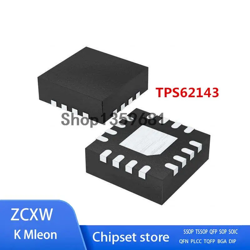 5PCS/LOT   TPS62143RGTR TPS62143 MARKING QWC QFN-16