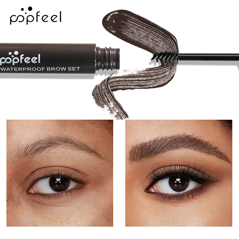 POPFEEL Wasserfestes, schweißfestes Augenbrauen-Tönungsgel – schnell trocknendes, langlebiges, glattes 3D-Brauenfarben-Gel für den täglichen Gebrauch.