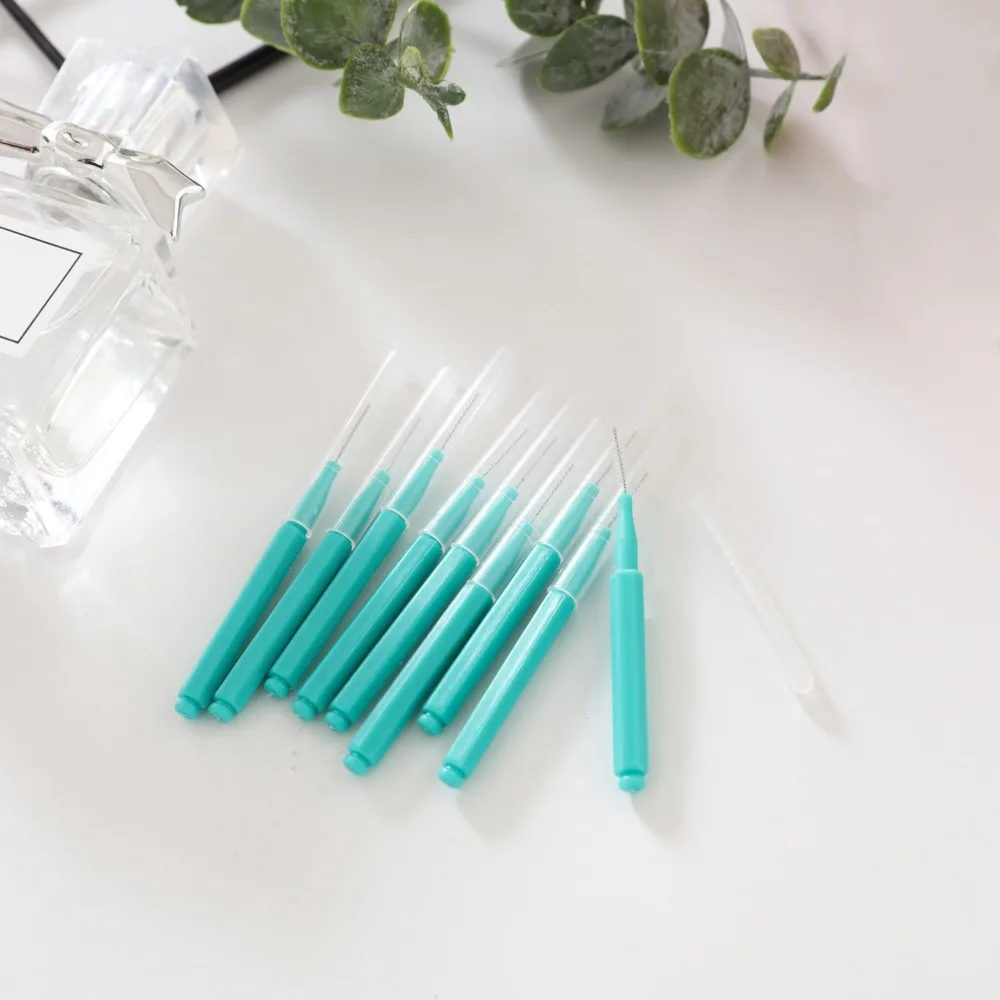 

30Pcs Disposable Braces Brush Soft Micro Effective Cleaning Between Teeth Brush Bendable Easy To Use