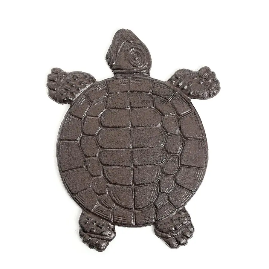 

Cast Iron Turtle Stepping Stones, Sturdy Metal Stepping Mat for Front Door, Outdoor Walkway Decorative Statue, Garden Path Paver
