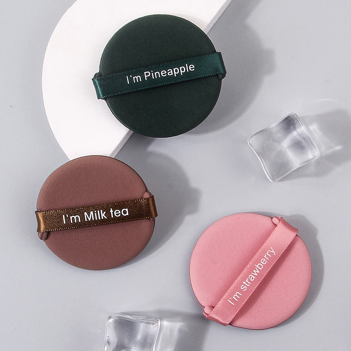 3pcs Soft Touch Air Cushion Powder Puff Dry and wet non-sticking powder makeup Sponge Powder Puff portable easy makeup tool