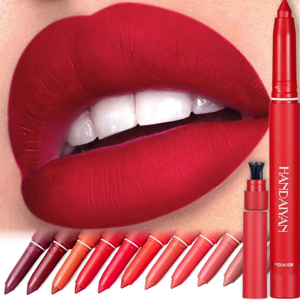 Waterproof Cherry Red Matte Lipstick Sexy Lipliner Pencil Plumping Stain Natural Nude Pink Lip Liner Outline Lips Contour Makeup