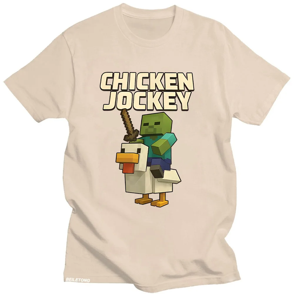 Camisetas Vintage con diseño de pollo Jockey, camiseta de pollo Jockey en un amante del pollo, camisetas suaves de algodón de alta calidad, camisetas Y2K para hombres y mujeres