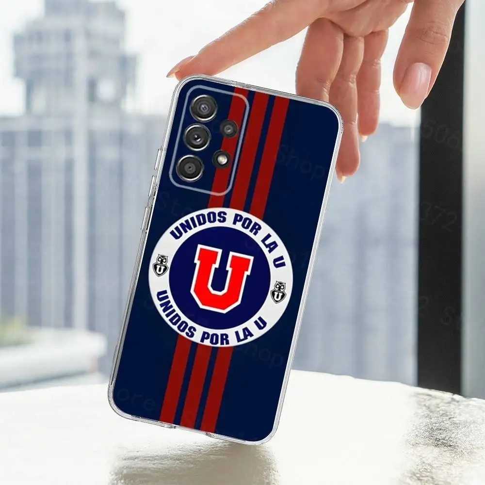 Capa de telefone com logotipo c-chile u-university para samsung s30, s23, s22, s21, s20, ultra, fe, lite, s10, s9, s8, pius, transparente, capa de silicone