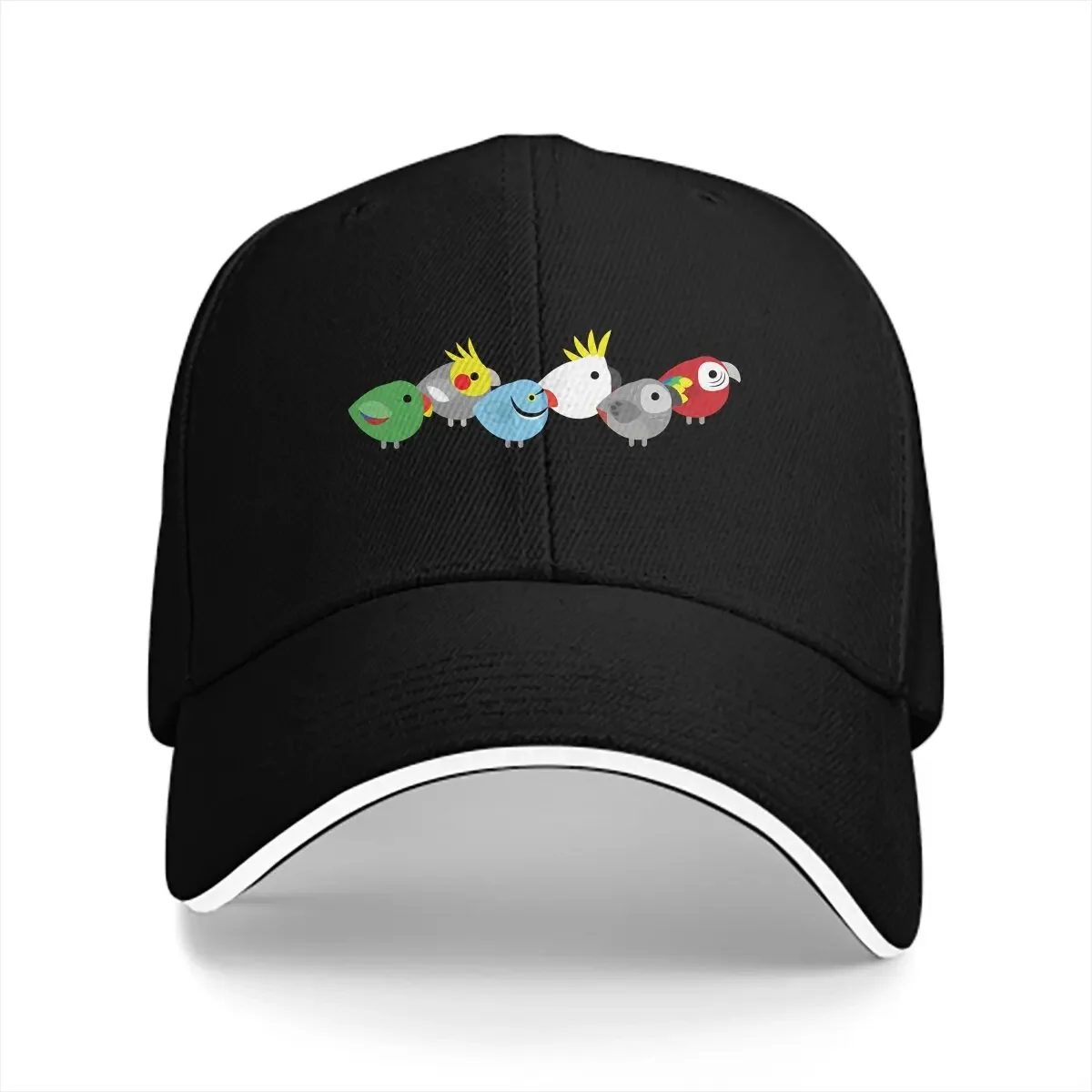 Pure Color Dad Hats Big Squad Men's Hat Sun Visor Baseball Caps Parrot Birds Pet Peaked Cap