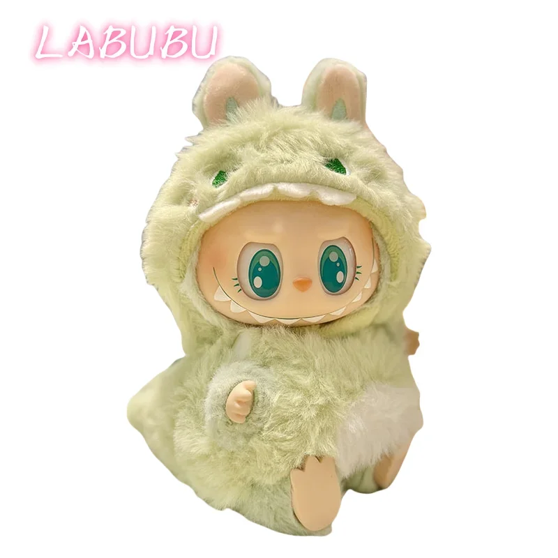 First/Second Generation LABUBU Doll Clothing Pendant Sitting Party Doll Clothes Blue Shark Baby Elk Set Doll Clothes Children