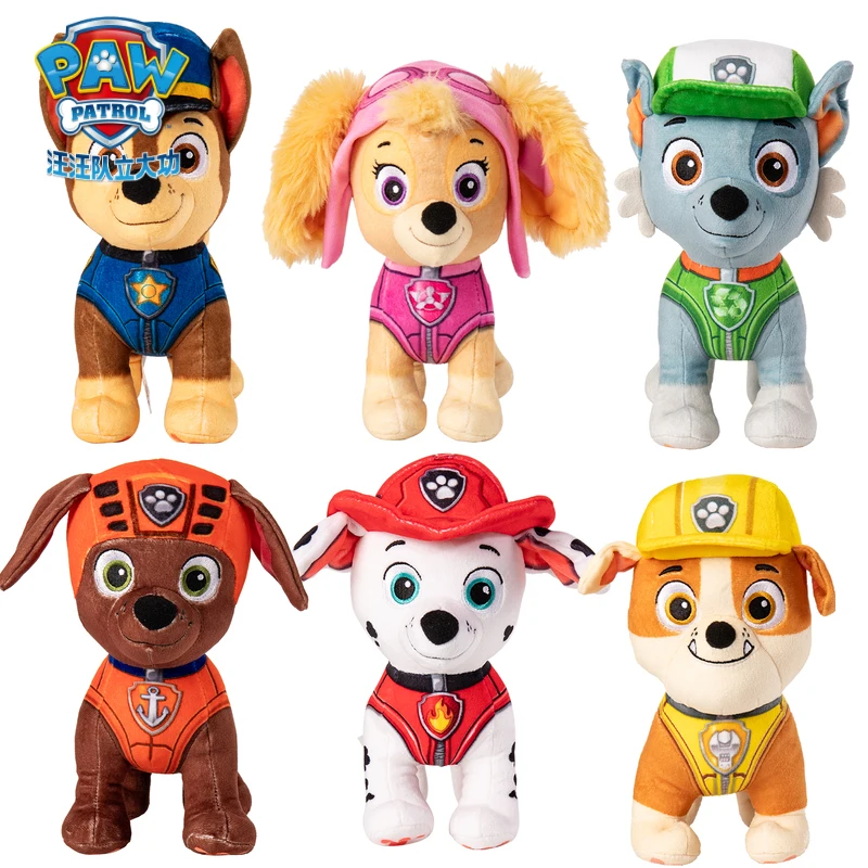 Genuine Paw Patrol 8kinds Rescue Wheels Series Plush Toy Stuffed Animal Officially Licensed Plush Toys Children Birthday Gift