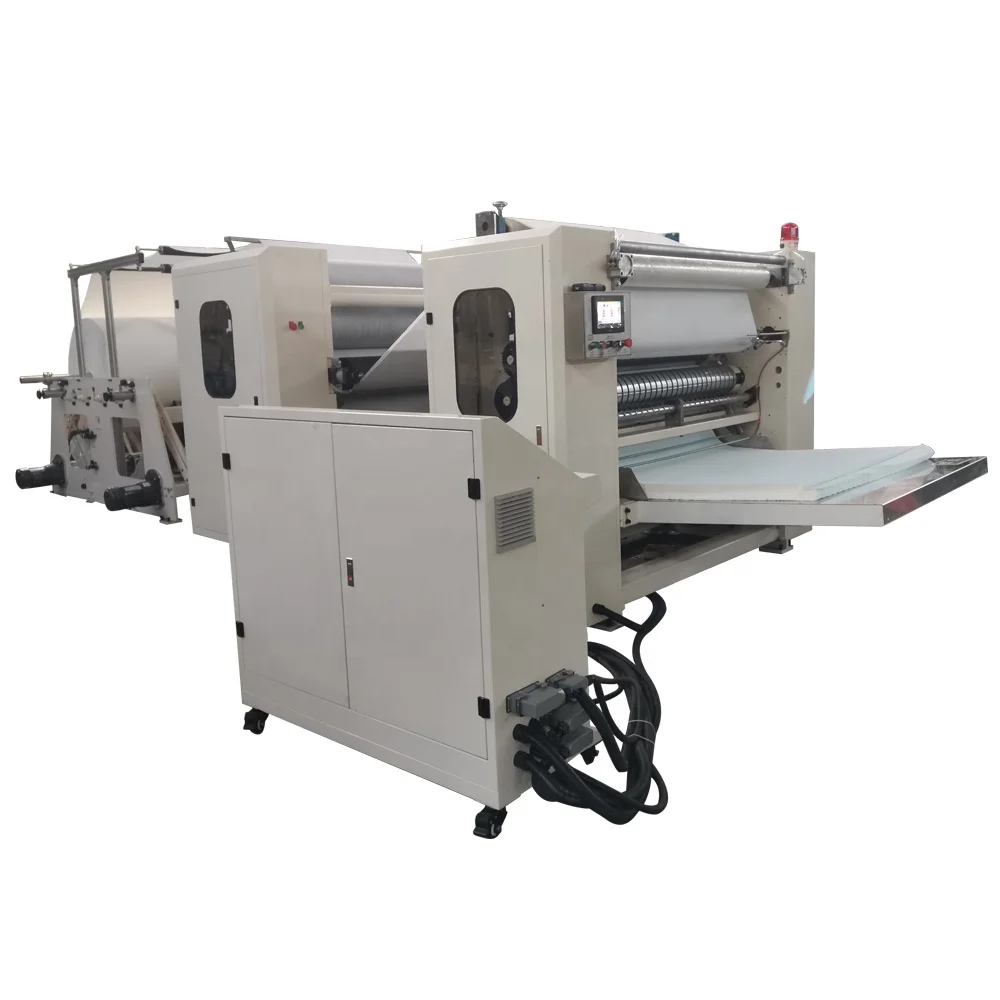 Cheap Price  Fold Hand Towel Tissue Paper Color Glue Lamination Folding Making Cutting Machine For Production Line