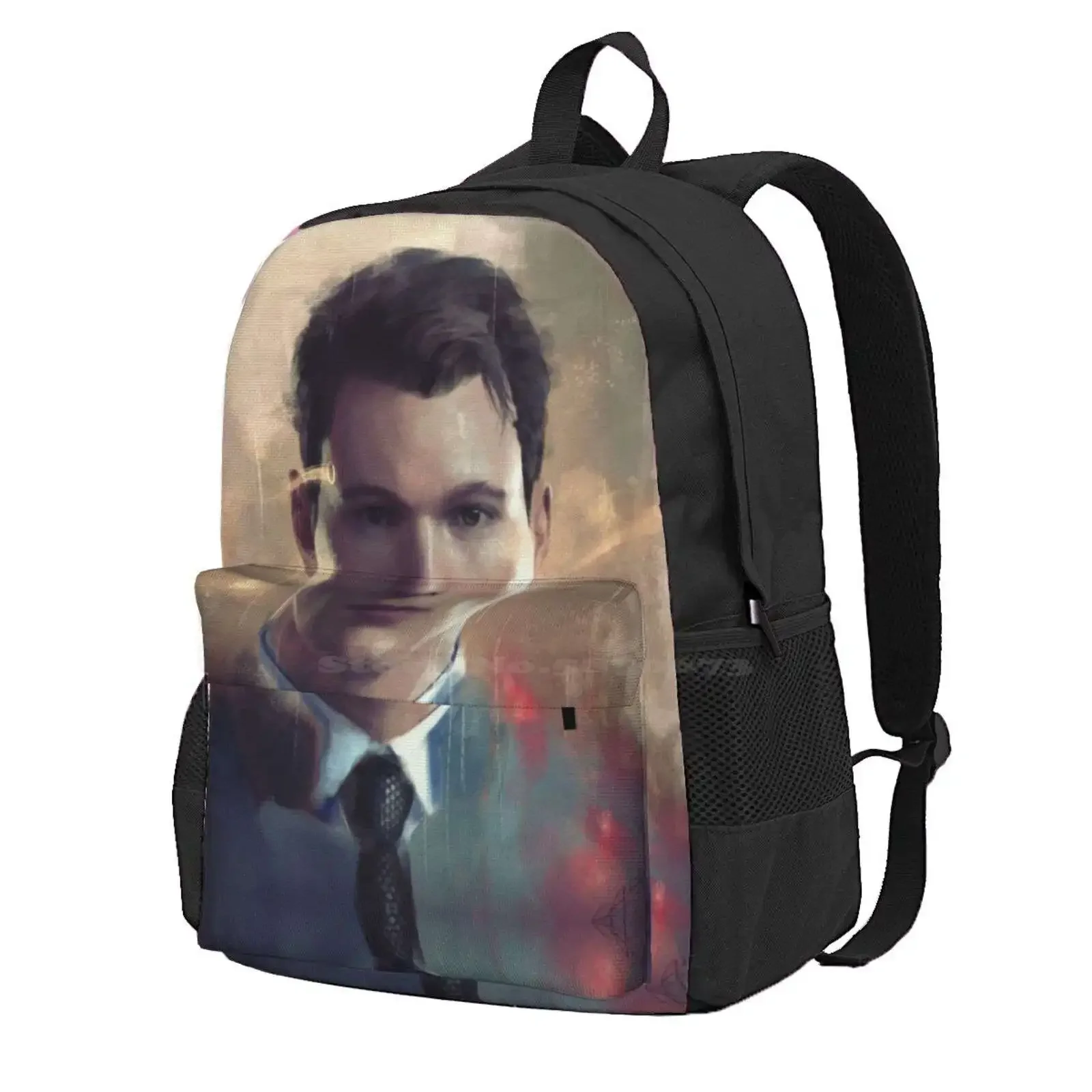 Connor Лидер продаж, школьный рюкзак, модные сумки Detroit Become Human, видеоигры Hankcon Connor Rk800 Rk900 Reed900 Dbh Connor