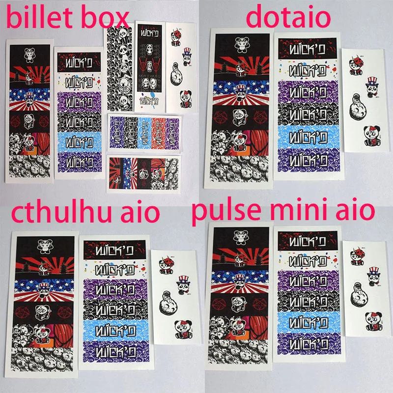 Ready stock Billet Box and wick\'D metal stickers mobb last one m2 v2 mini dotmobb for BB Billet box sxk bb 60w 70w KIT FINING