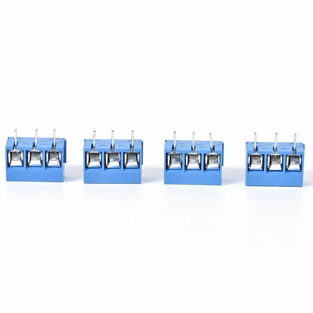 10pcs KF301-3P 5.08mm Blue Connect Terminal Connectors Screw Wire Adapter For Crystal Oscillator For IC Socket DIY PCB Board