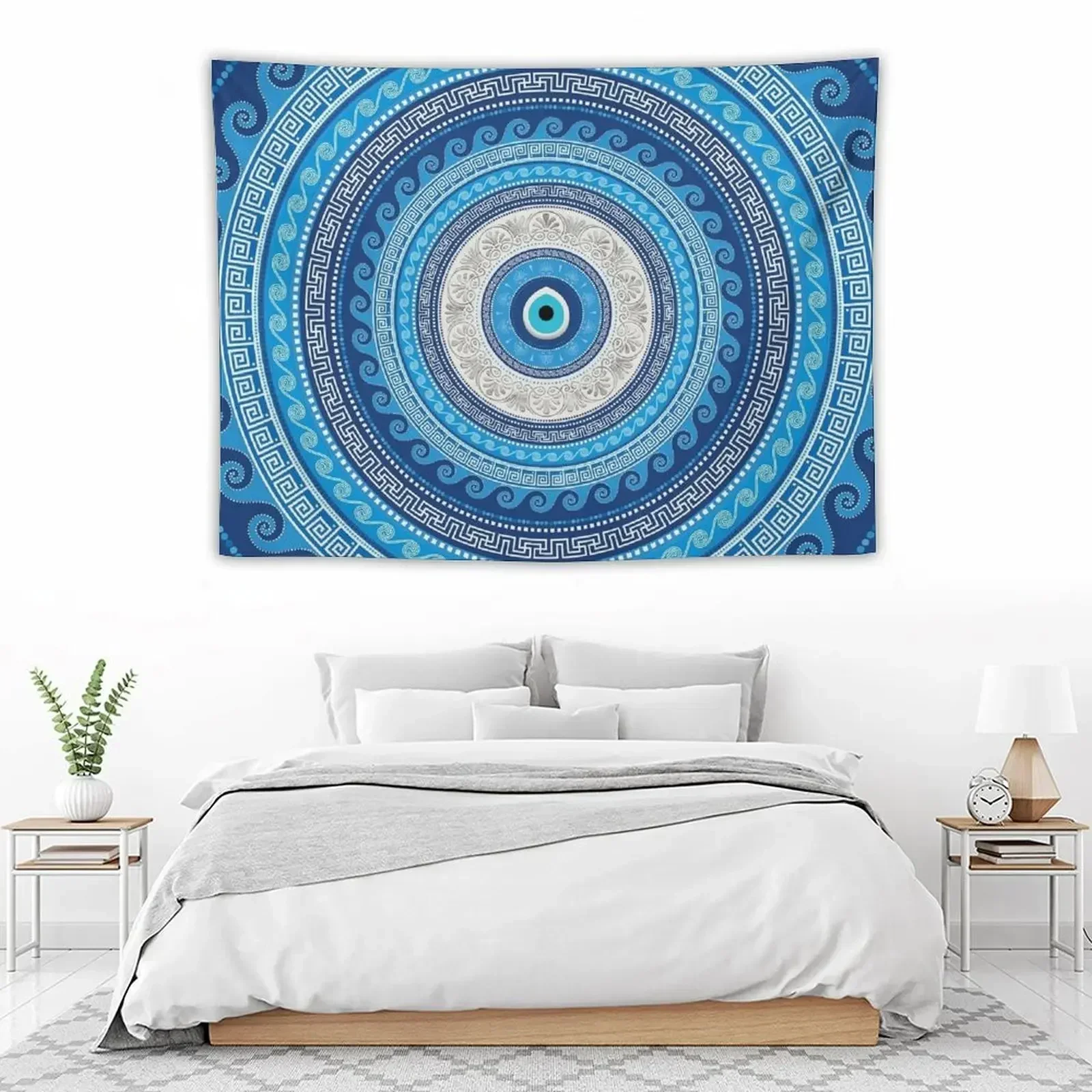 

Greek Mati Mataki - Matiasma Evil Eye ornament #2 Tapestry Bed Room Decoration Aesthetic Room Decors Tapestry