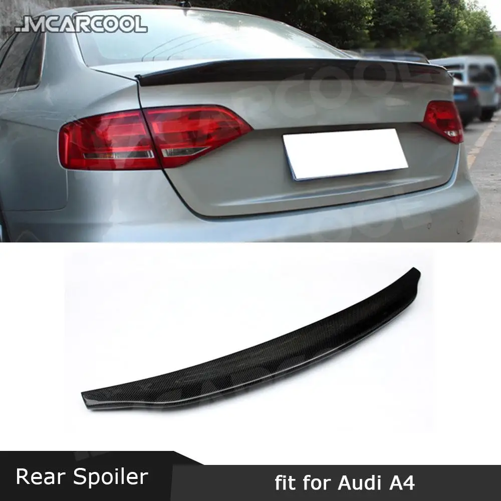 

JMCARCOOL Carbon Fiber Rear Spoiler Boot Lid Wings for Audi A4 B8 B8.5 B9 Sedan 2009 - 2018 Exterior Trim Sticker