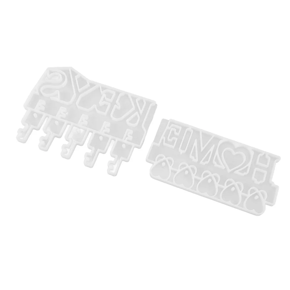 2Pcs Practical White Key Holder Mold Silicone Different Specifications Silicone Mold Kit Resin Casting Mold Wall Mounted