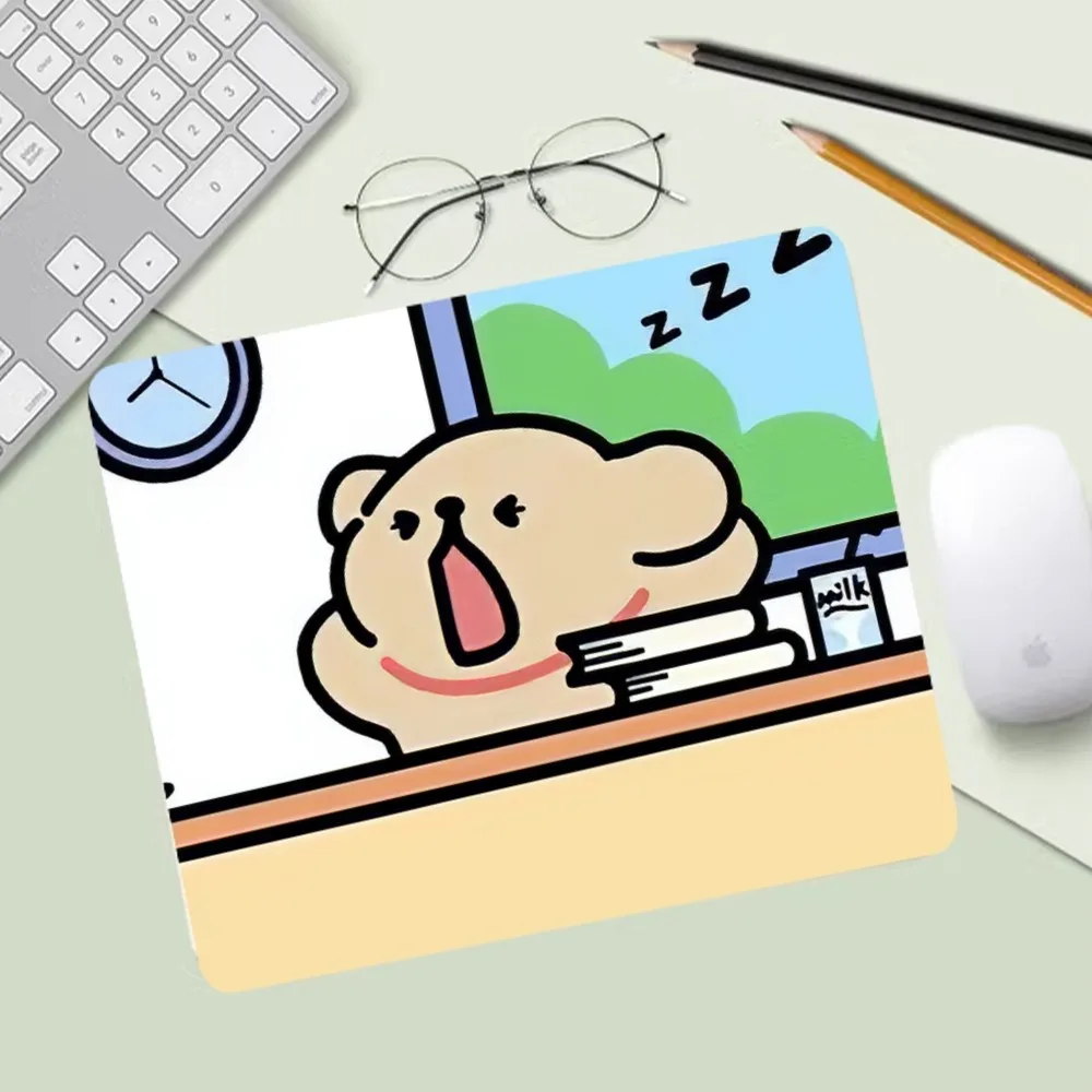 Line Dog Cute Mousepad Computer Desk Mat Table Keyboard Pad Laptop Cushion Non-slip Deskpad