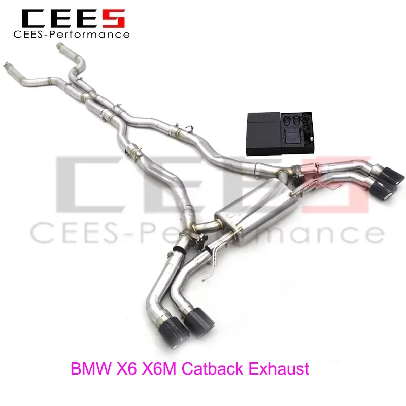 

CEES Valved Catback Exhaust System Performance Muffler With for BMW X6/X6M 4.4TT 2008-2018 Stainless Steel Adjustable Sound