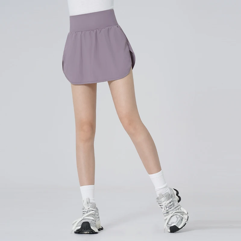 

Girls Dance Skirt Elastic Waist A-line Skirt Dance Short Skirts Teen Adult Fake Two-piece Short Skirt Running Short Pants
