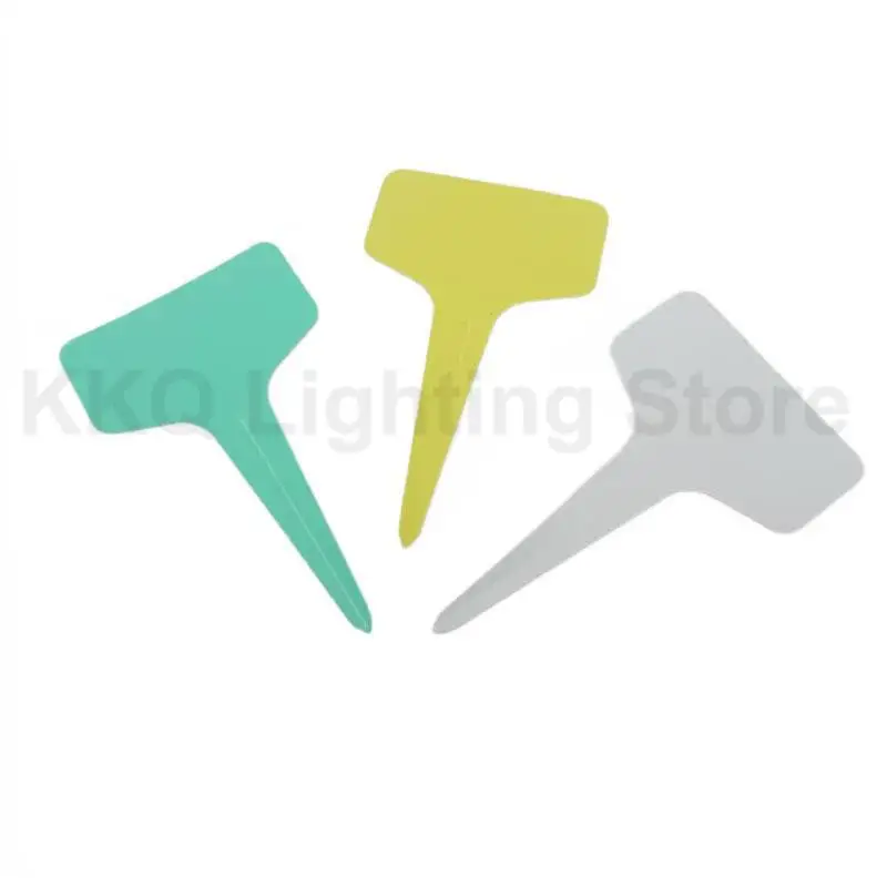 

6x10cm 50x Plant T Markers Waterproof Sign Stakes tags plastic Labels Flower mark Pots Plastic Writing Plate Board k