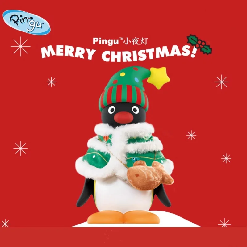 ใหม่ Pingu Penguin Night Light คริสต์มาสของขวัญ Tap Light Dress Up สัตว์อะนิเมะโคมไฟข้างเตียงเด็กวันเกิด Xmas ของเล่น