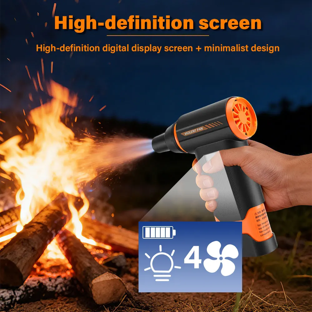 

Многофункциональный мощный турбовентилятор с аккумулятором 8000 мАч, 4 скорости, сильное всасывание, портативный беспроводной электрический пылесборник