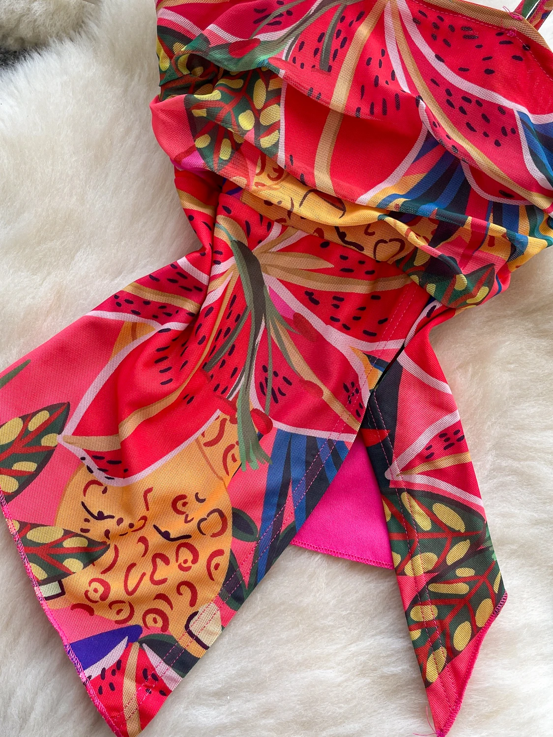 Dopne Hot Girl Stampa Crop Top Donna Slim Fit Asimmetrico Chic Bellissimo Puro Desiderio Gilet alla moda Estate Faion Donna...