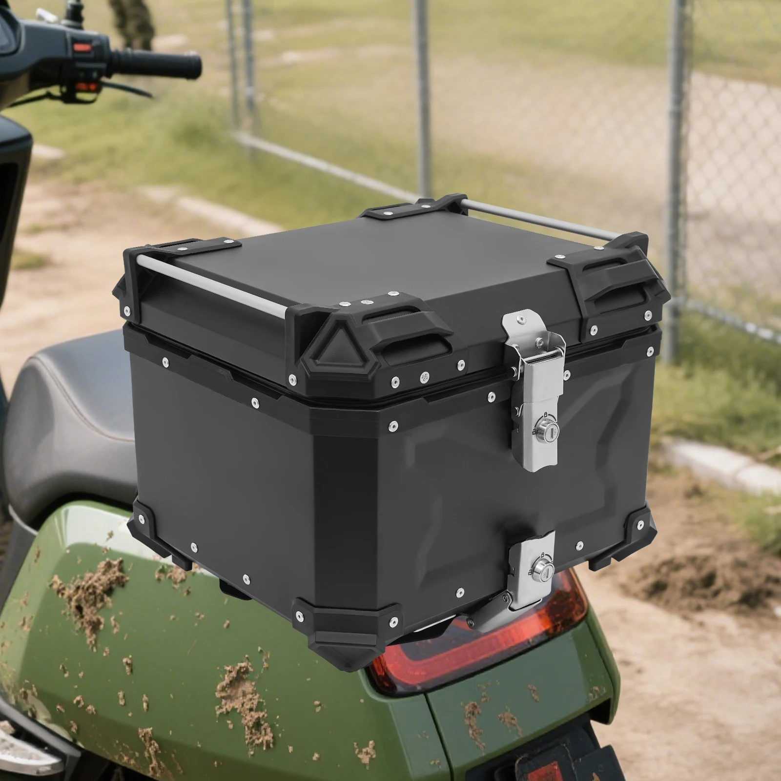 

Motorcycle Top Case, Waterproof Motorbike Tail Box, Motorcycles Tail Storage Case with Safety Lock