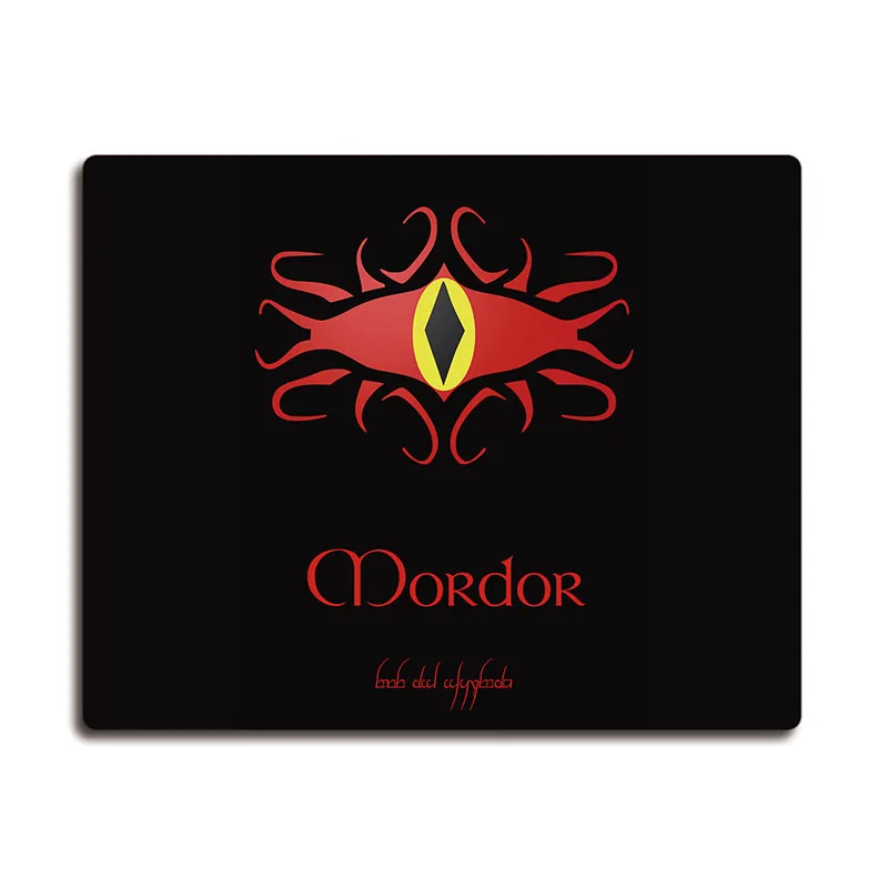 Lotrs Eye of Sauron emblem of Mordor Printed  Anti-slip Rubber Pad Office Cup Coaster Party Favor Gifts 220x180x3mm