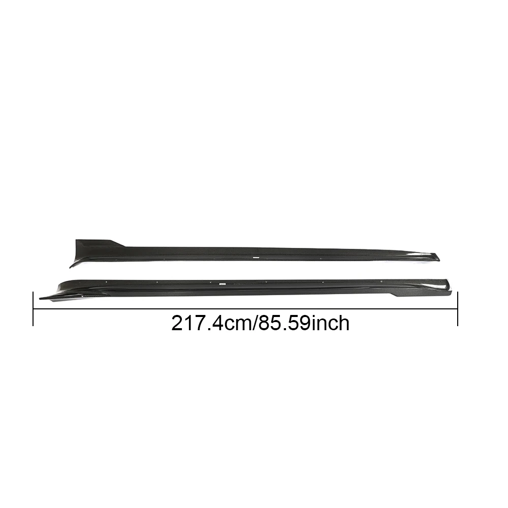 Product Customization CARBON FIBER Side Skirt Extension Lip forTesla Model S Plaid 2021-2023