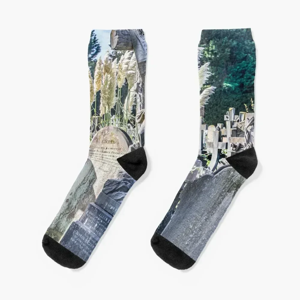 

Cemetery Headstone Socks sports stockings shoes golf Men's Socks Luxury Women's
