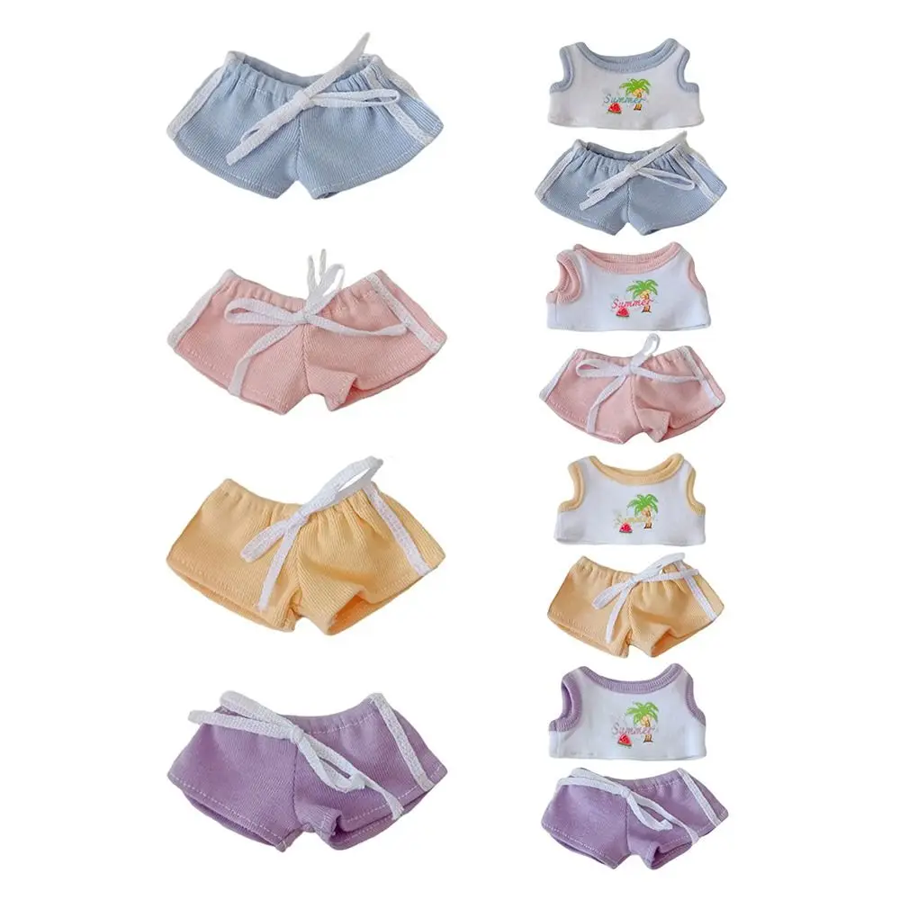 Ropa bonita de Color sólido para Labuubu, accesorios para muñecas hechos a mano, combina con todo para pantalones Labuubu