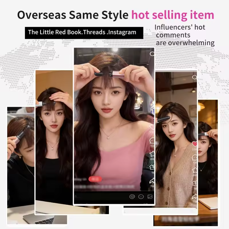 뱅스 콤 미니 스트레이트 헤어 빗