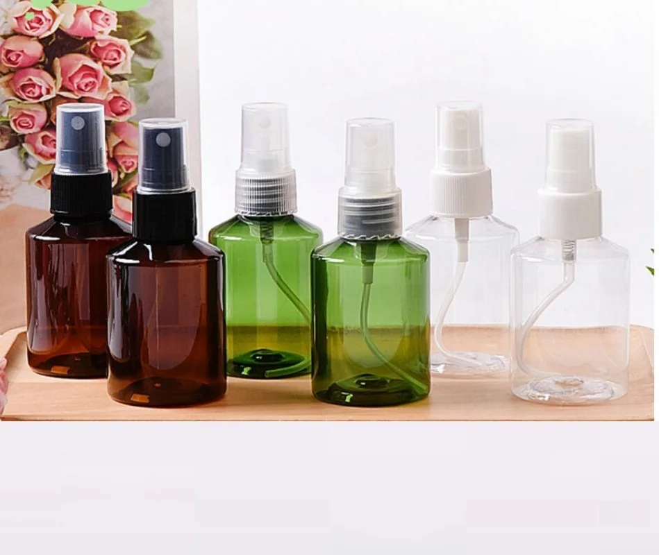 50ml plastic PET pump bottle serum toner essence sample testing moisture toilet water whitening mist sprayer cosmetic packing