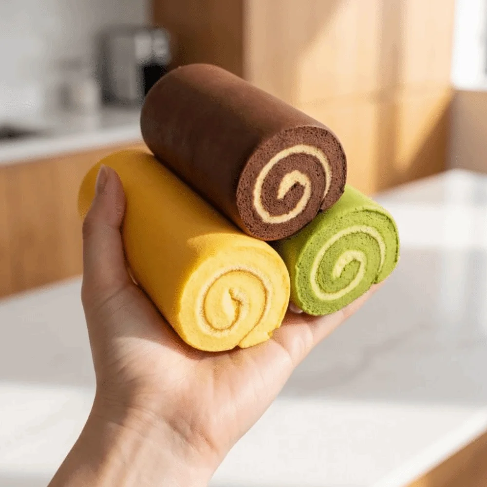 Ultra Wet Yellow Swiss Roll Squeeze Toys Soft Touch Calming Bread Squishy Toy Soft Cute Sticky Texture Sensory Fidget Cake