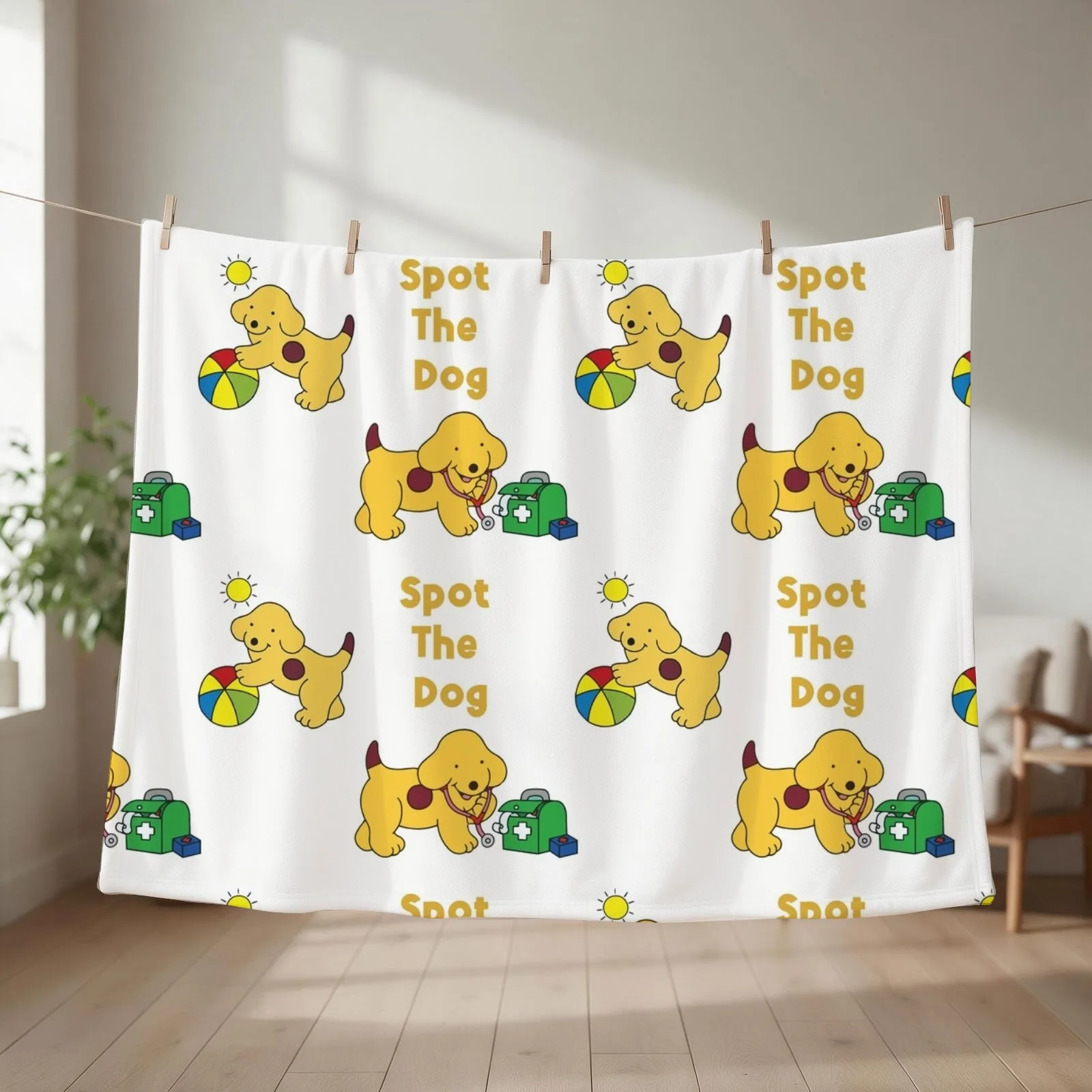 Spot the Dog Cartoon Throw Blanket heavy to sleep Bed Loose Extra Large Throw Blankets