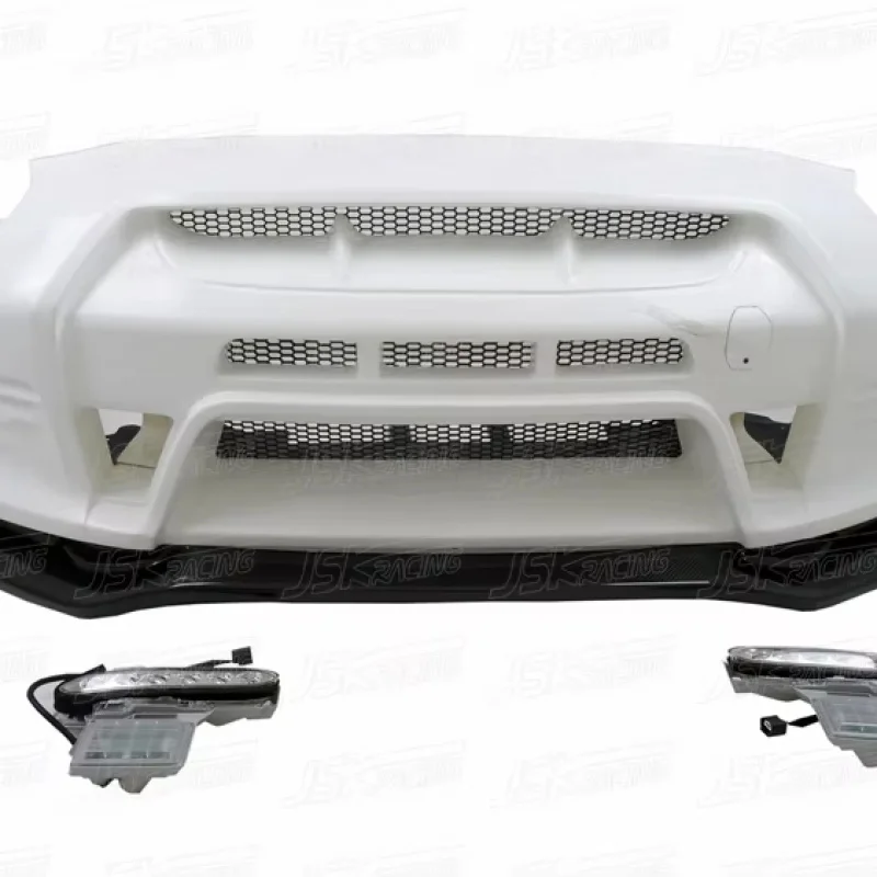

VRS WIDE STYLE HALF CARBON FIBER FRONT BUMPER For 2008-2016 NISSAN GTR R35