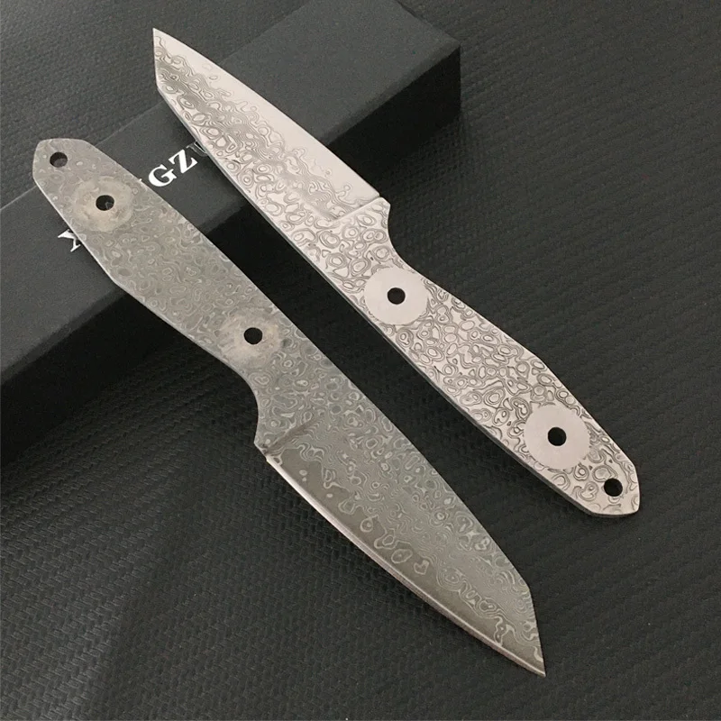 DIY 반제품 VG10 다마스커스 강철 나이프 블랭크 낚시 야외 캠핑 선물 수집용 야외 EDC 도구 블레이드