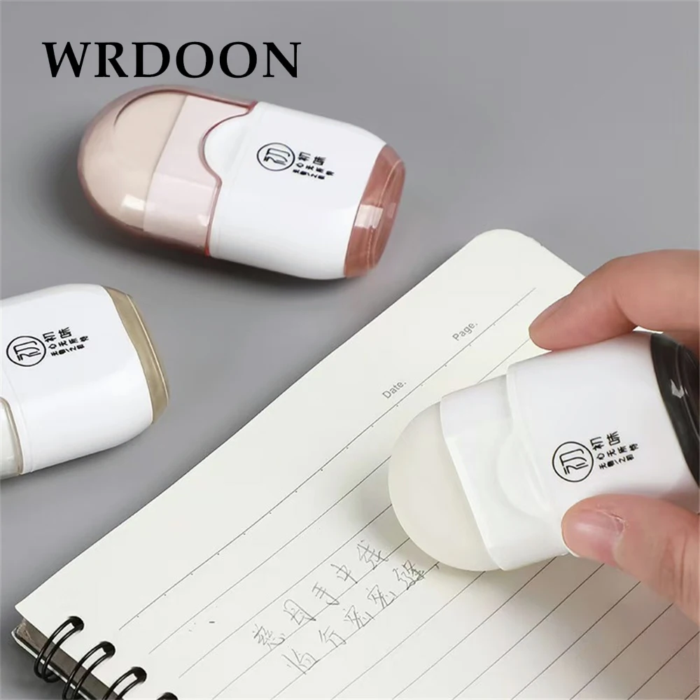 1pc Random Multifunctional Creative Eraser 2-in-1 Pencil Sharpener with Protective Cap For Students And Office Use