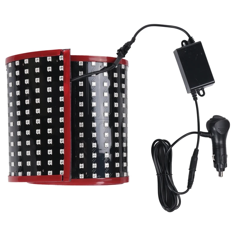 A87D-Truck عين الشيطان LED مصفوفة بكسل لوحة لينة قابلة للطي الإضاءة الكتابة على الجدران التمرير عصا حتى لوحة النص الزجاج الأمامي