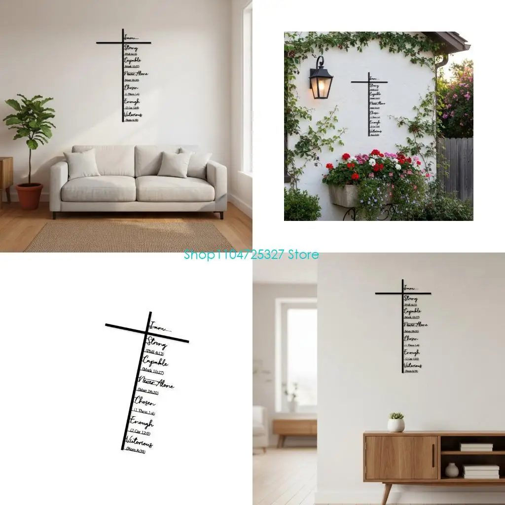 D8KF Christian Crosses Wall Art Religious Wall Decors for Prayer Room Hanging Wall Art Decors Religious Spiritual Gift