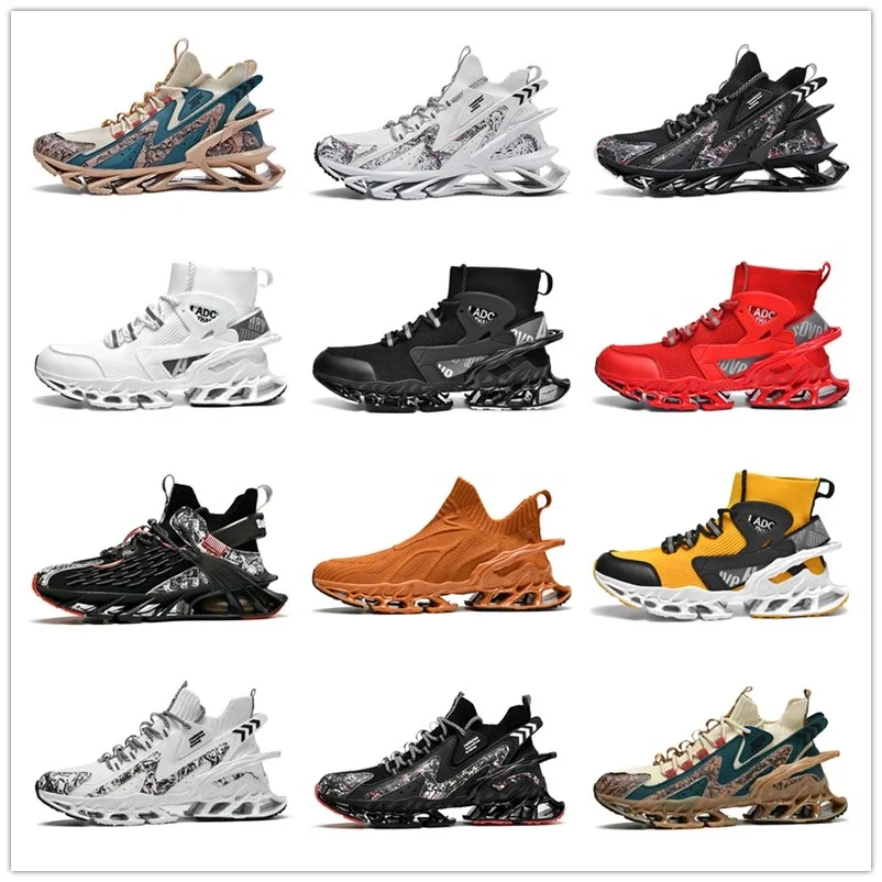 Blade Sneakers Men Breathable Mesh Running Shoes Outdoor Non-slip Athletic Jogging Sports Footwear Cushioning Walking Trainers