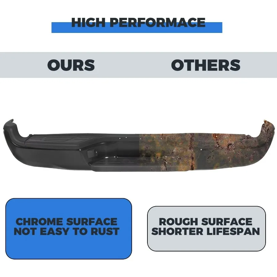 المصد الخلفي من الفولاذ متوافق مع 20052015 Toyota Tacoma لاستبدال المصد الخلفي TO1103114 Fleetside Styleside مع Re #6