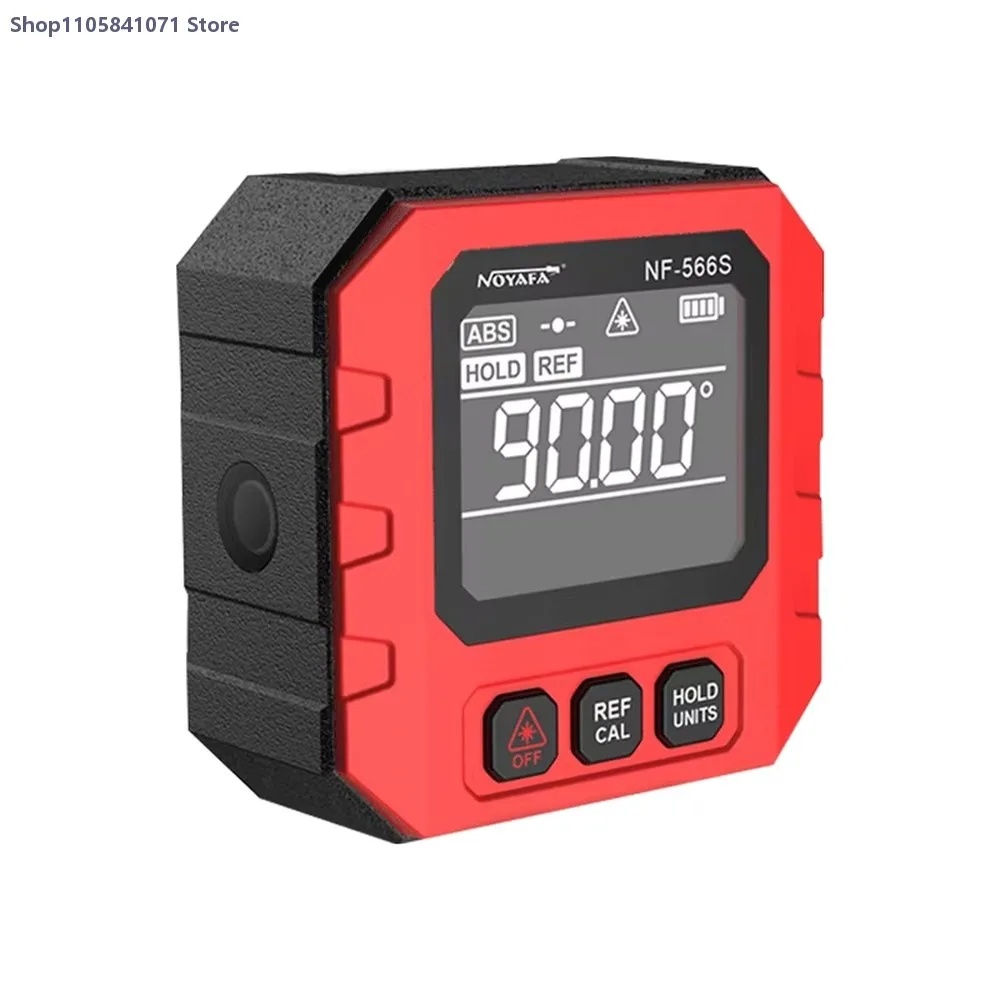 Magnetic Digital Angle Finder NF-566S Dual-Side Laser High Precision Inclinometer Protractor Level Tool