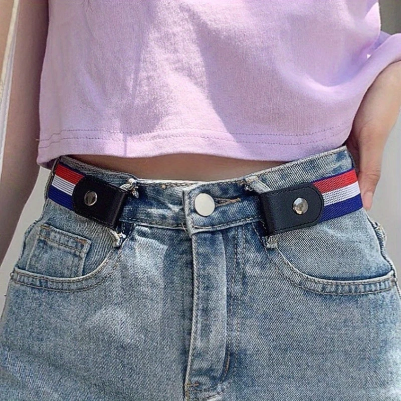 1pc of a No-Buckle Elastic Belt, Designed for Both Men And Women, Featuring an Adjustable And Discreet Elastic Band