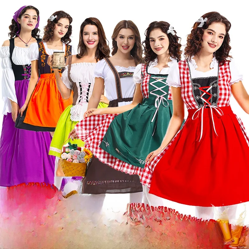 loween Adult Children's Beer Festival COS Clothes Ethnic Beer Performance Outfits Men's Women's Traditional Festival Costumes